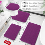 OLANLY Bathroom Runner Rugs 59x20, Extra Soft Absorbent Chenille Bath Rugs - Image 2