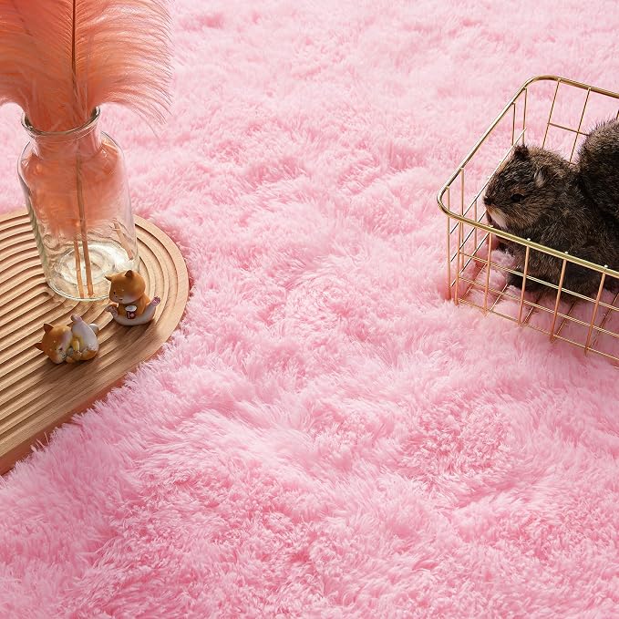 Andecor Soft Fluffy Bedroom Rugs, 4 x 6 Feet Indoor Shaggy Plush Area Rug - Image 3