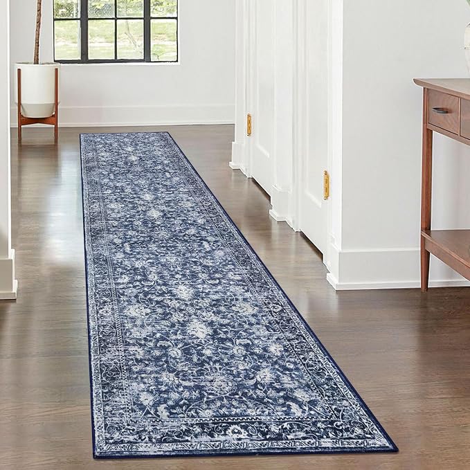 KILOCOCO Hallway Runner 2x7 Rug Runner Printed Vintage Floral Washable Kitchen - Image 8