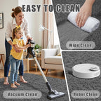 4x6 Area Rug for Living Room:Ultra Soft Fluffy Shag Dark Grey Rugs, Large Fuzzy - Image 6