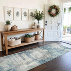 8 Foot Runner Rug: Washable Non-Slip Abstract Carpet by BYYVOORugsforYourHome