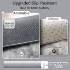 Amdrebio Tie-Dyed Light Grey Round Area Rug 4Ft - Image 8
