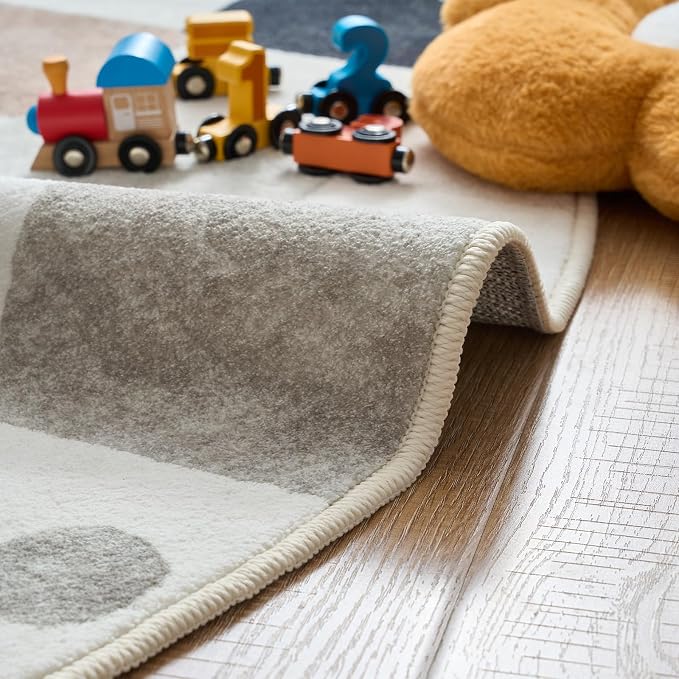 jinchan Macy 5x7 Area Rug for Kids Room Black and White Modern Colorful Nursery - Image 7