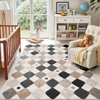 jinchan Macy 5x7 Area Rug for Kids Room Black and White Modern Colorful Nursery by JINCHAN