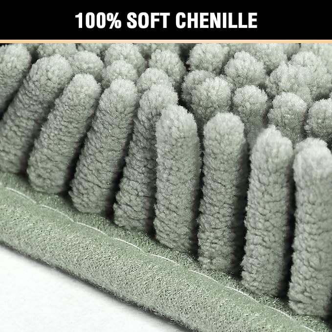 H.VERSAILTEX Bath Mat for Bathroom Non Slip Luxury Chenille Ultra Soft Bath - Image 3