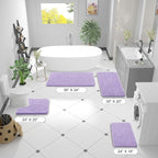 OLANLY Bathroom Runner Rugs 47x20, Soft Absorbent Chenille Bath Rugs, Rubber - Image 2