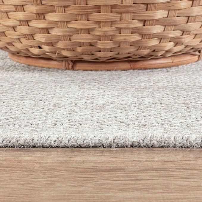 CAMILSON Easy Jute Rug 2x3, Indoor Outdoor Off-White Color Fiber Area Rugs - Image 7