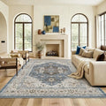 4x6 Area Rug for Living Room-Vintage Farmhouse Boho Floral Washable Stain by Unknown