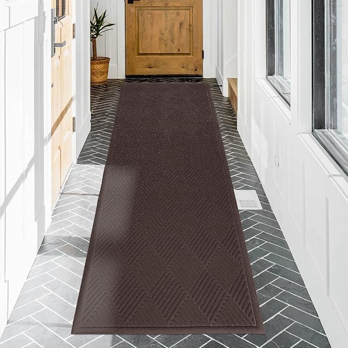 HIYARD Sturdy Front Door Mat, Absorbent Muddy Dirt Resist Welcome Door Mats by HIYARD