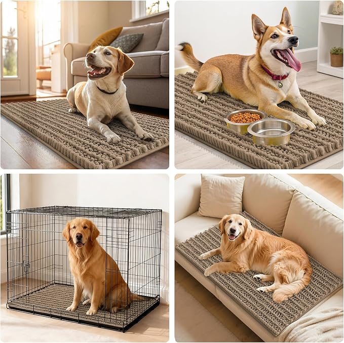 Smiry Dog Door Mat for Muddy Paws 59x24, Absorbent Dirt Trapper, Non-Slip - Image 7