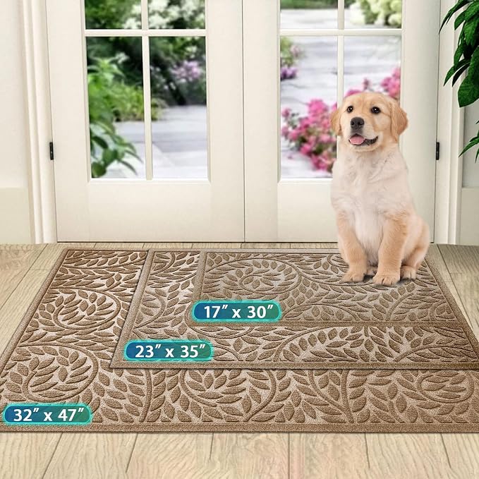 Bulijojo Front Door Mat Entrance, Durable Heavy Duty Welcome Mat, Thick - Image 2