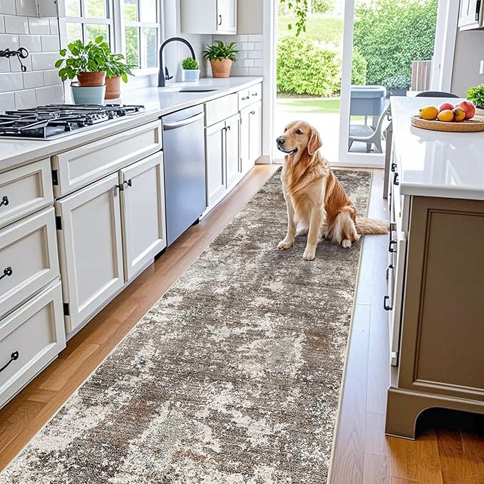 3x10 ft Long Hallway Runner Rug – Non-Slip Washable Kitchen Floor Rug by BYYVOORugsforYourHome