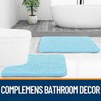 OLANLY Bathroom Rugs 36x24, Extra Soft Absorbent Chenille Bath Rugs, Rubber - Image 7
