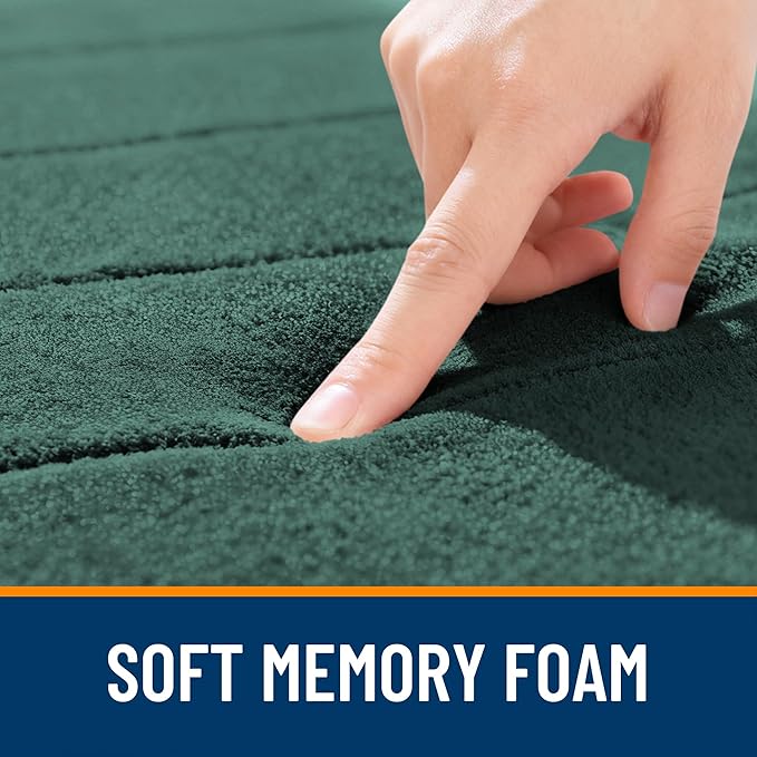 OLANLY Memory Foam Bath Mat 40x32, Super Soft Absorbent Bathroom Rugs, Quick Dry - Image 5