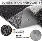 Kitinjoy Indoor Outdoor Door Mat, 36x24 Non-Slip Absorbent Dirt Trapper - Image 3