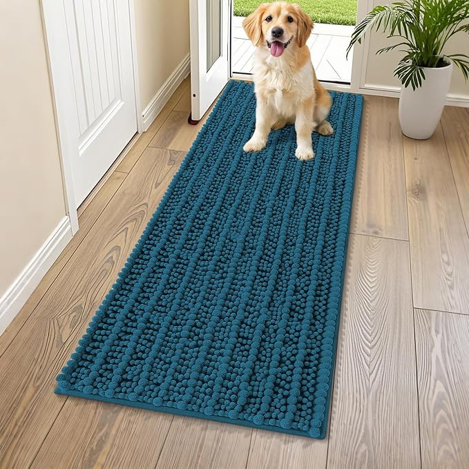 Smiry Dog Door Mat for Muddy Paws 59x24, Absorbent Dirt Trapper, Non-Slip by Smiry