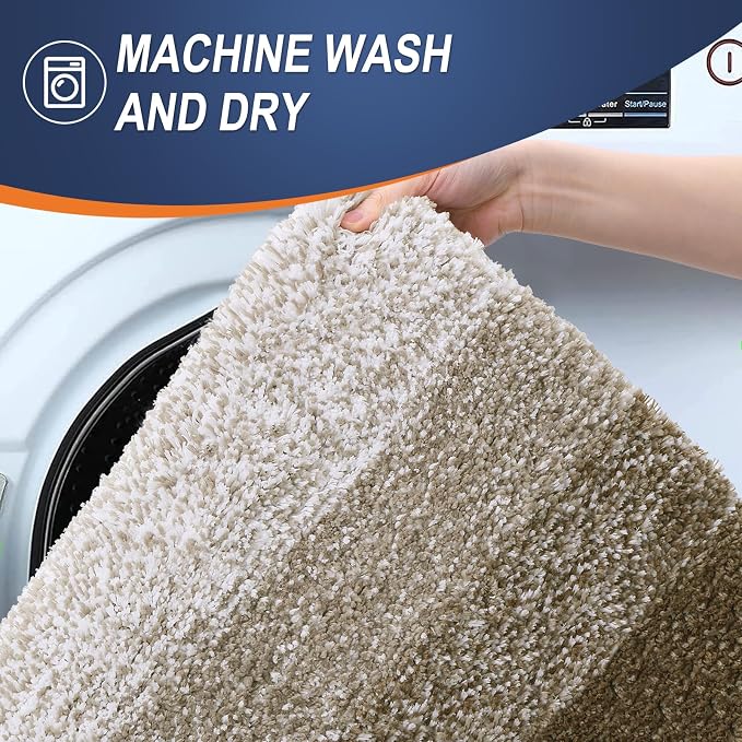 OLANLY Large Bathroom Rugs Mat 54x24, Extra Soft Absorbent Microfiber Bath Rugs - Image 5