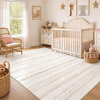 Nakagishi 10x12 Area Rug Living Room: Washable Boho Large Neutral Modern Soft - Image 7