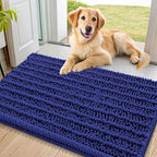 Smiry Dog Door Mat for Muddy Paws 36x24, Absorbent Dirt Trapper, Non-Slip by Smiry