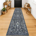 KILOCOCO Hallway Runner 2x12 Rug Runner Printed Vintage Floral Washable by Kilococo