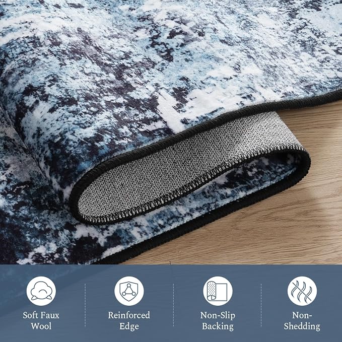 Rugflix 2x5 Runner Rug for Entryway, Kitchen Rugs Soft Non-Slip Washable - Image 7