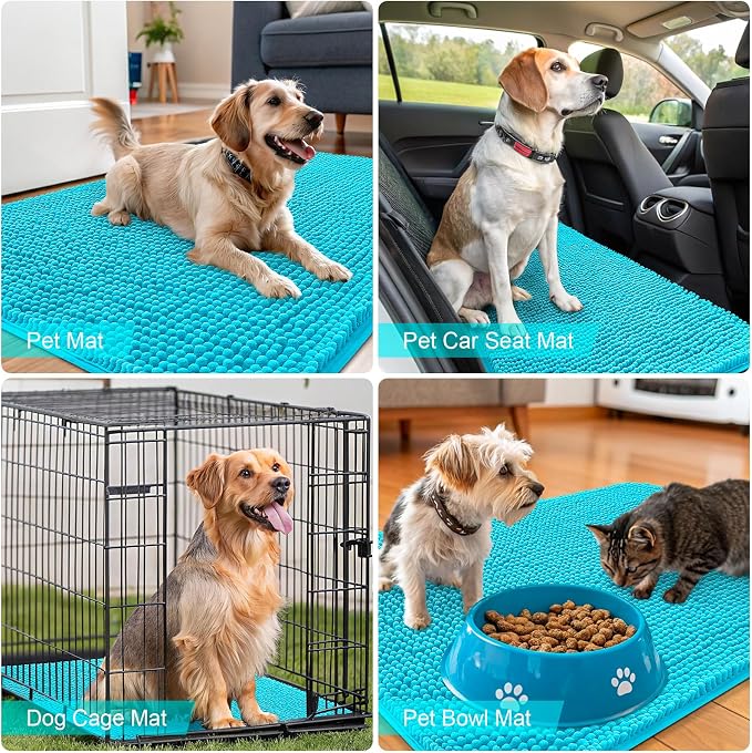 OLANLY Dog Door Mat for Muddy Paws 70x35, Absorbs Moisture and Dirt, Absorbent - Image 7