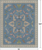 Washable Living Room Rug 8x10, Dusty Blue Area Rugs - Image 2