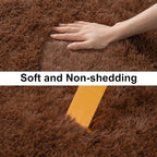 Soft Runner Rugs for Bedroom Hallways, 2x6 Brown Fluffy Shag Throw Area Rug Non - Image 3