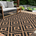 Outdoor Patio Plastic Straw Rug by Kalafun