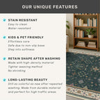 Dark Green Washable Kitchen Runner Rug, Stain Resistant Rugs - Image 7