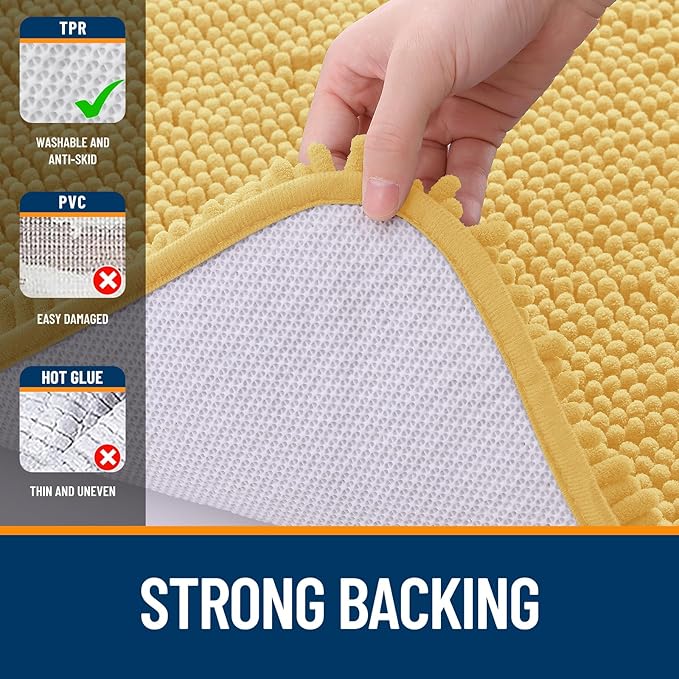 OLANLY Bathroom Runner Rugs 70x24, Extra Soft Absorbent Chenille Bath Rugs - Image 6