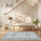 RELEANY Area Rugs Runner 2'6"x5' Washable Non-Slip, Floral Vintage Distress - Image 2