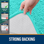 OLANLY Bathroom Runner Rugs 47x17, Extra Soft Absorbent Chenille Bath Rugs - Image 6