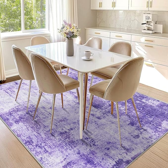 RELEANY Washable Area Rugs 8'x10' Non-Slip Modern Abstract Soft - Image 9