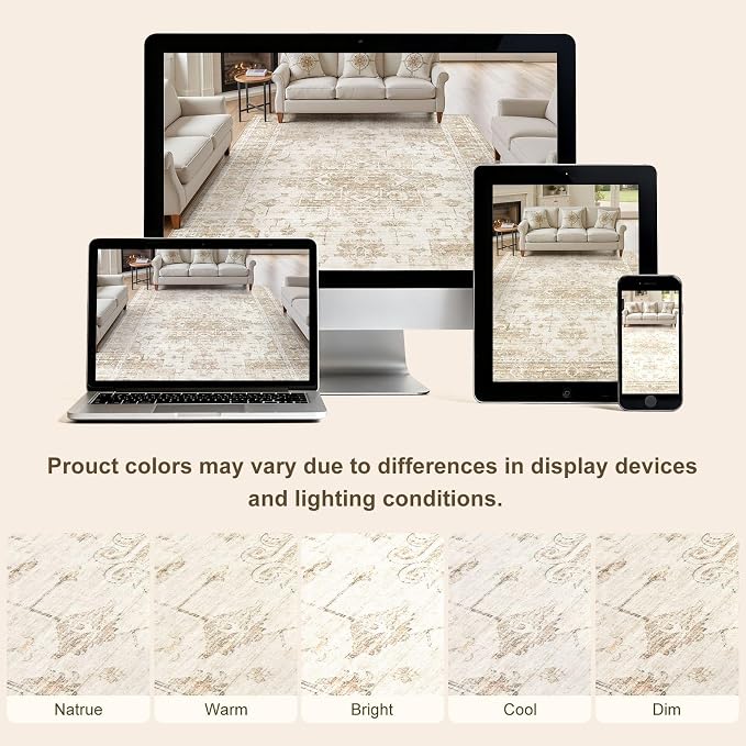 Washable Area Rugs 8x10, Soft Large 8x10 Rugs - Image 9