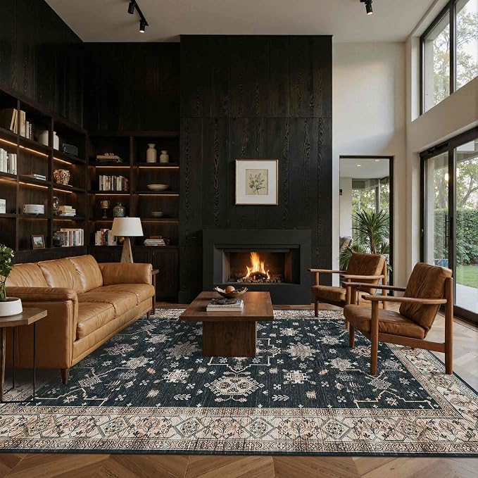 Rugxara 8x10 Area Rugs for Living Room, Large Washable Rug, Non Slip & Low Pile by Rugxara