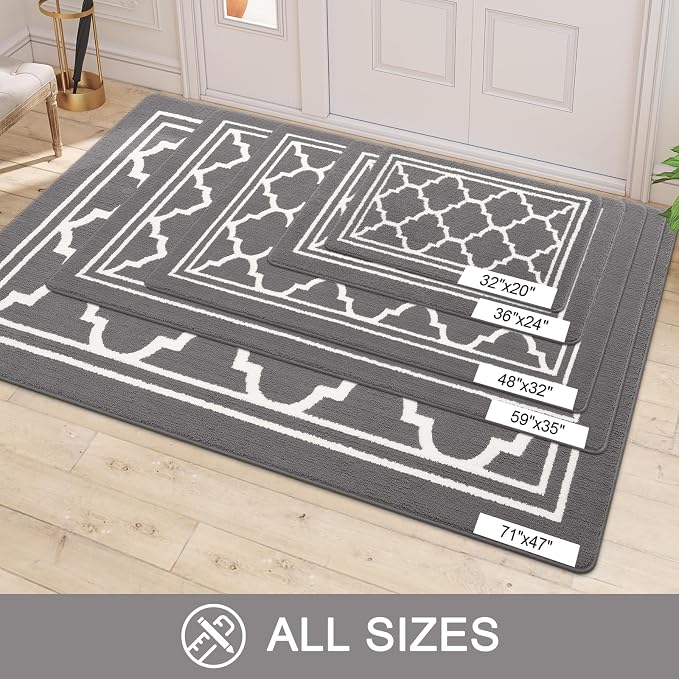 Buganda Large Indoor Door Mat, Dirt-Resistant and Absorbent Doormat, Low - Image 7