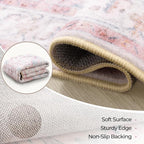 CAPALOCA Machine Washable Rugs Nursery Rug 7x9 Cute Girl Non Slip Low Pile - Image 4