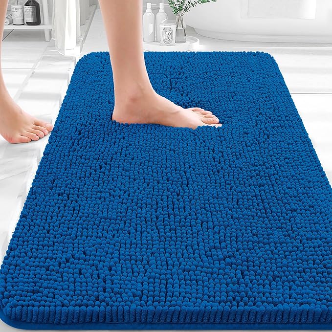 OLANLY Bathroom Rugs 36x24, Extra Soft Absorbent Chenille Bath Rugs, Rubber by OLANLY