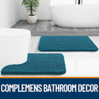 OLANLY Bathroom Runner Rugs 70x24, Soft Absorbent Chenille Bath Rugs, Rubber - Image 7