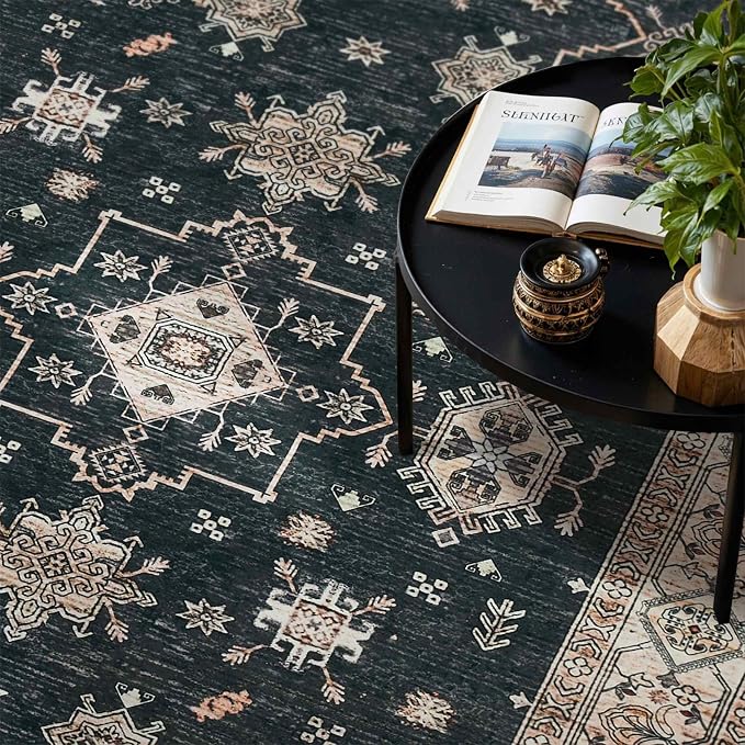 Rugxara Area Rugs for Living Room Bedroom, Washable Rug, Non Slip & Low Pile - Image 4