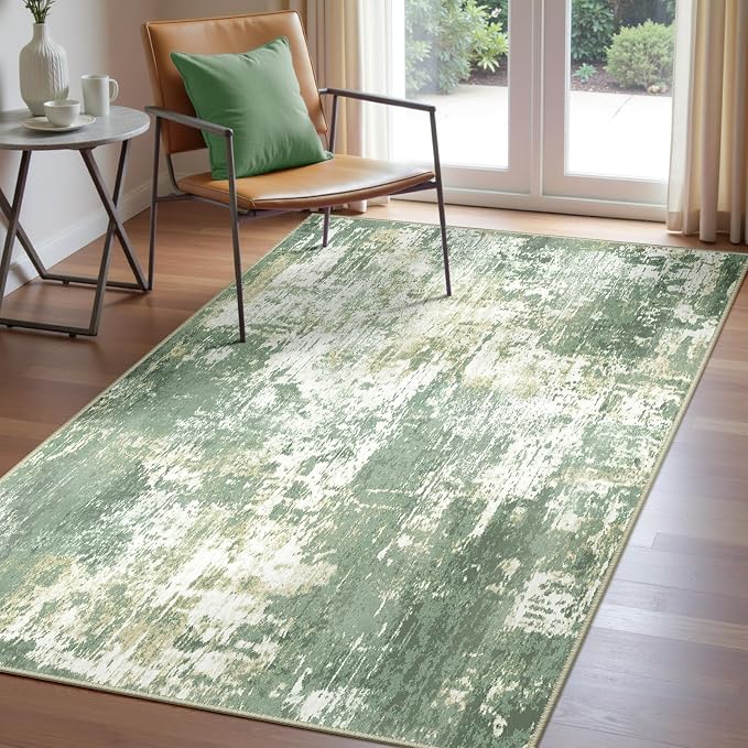 RELEANY Washable Area Rugs 3'x5' Non-Slip Modern Abstract Soft by RELEANY