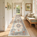 RELEANY Area Rugs Runner 2'6"x14' Washable Non-Slip, Floral Vintage Distress by RELEANY