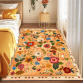 RELEANY Floral 4x6 Area Rugs Washable Print Boho Cute Carpet Non Slip Flower by RELEANY