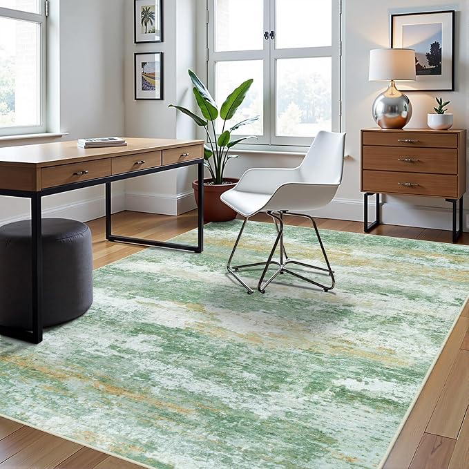 6x9 Area Rugs for Living Room Rug Washable: Abstract Rug for Dining Room - Image 4