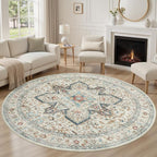 Tortania 8' Round Area Rug Living Room Rugs - Image 4