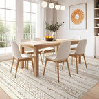 Nakagishi 9x12 Area Rug Living Room: Washable Boho Large Neutral Modern Soft - Image 8