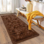 Soft Runner Rugs for Bedroom Hallways, 2x6 Brown Fluffy Shag Throw Area Rug Non - Image 6