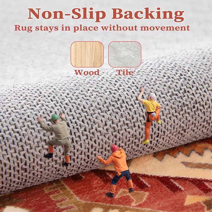 SERISSA Boho Rugs for Entryway, 2x3 Washable Non-Slip Entryway Rug Small Area - Image 4