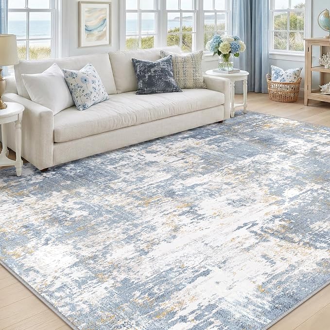 RELEANY Washable Area Rugs 5'x7' Non-Slip Modern Abstract Soft by RELEANY